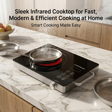 Chefman Premium 2200W Infrared Induction Stove - 3 Cooking Presets, Elegant Crystal Glass, Easy Soft Touch Buttons for Precision Cooking