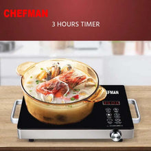 Chefman Premium 2200W Infrared Induction Stove - 3 Cooking Presets, Elegant Crystal Glass, Easy Soft Touch Buttons for Precision Cooking