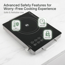 Chefman Premium 2200W Infrared Induction Stove - 3 Cooking Presets, Elegant Crystal Glass, Easy Soft Touch Buttons for Precision Cooking