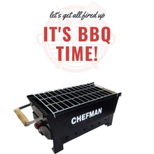 Chefman Charcoal Barbeque Grill Set for Home with 6 Skewers with Gloves