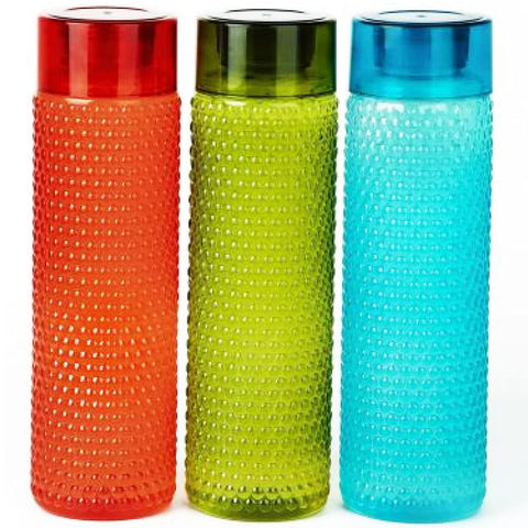 Chefman Bubble Style Unbreakable BPA-Free Plastic Water Bottle for Fridge