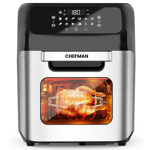 Chefman Air Fryer For Home, Healthy Cooking Large Air Fryer Stainless With Non-Stick Frying Pot