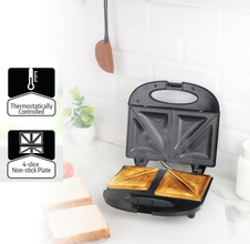 Chefman 800watt Sandwich Toaster With Fixed Grill Plates