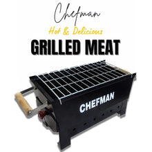 Chefman Charcoal Barbeque Grill Set for Home with 6 Skewers with Gloves