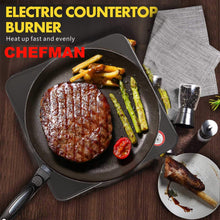 CHEFMAN| 1000W Hot Plate Cooktop Grill: Shockproof, Compact, and Efficient Electric Coil Cooking | Heat-Resistant Outer Body