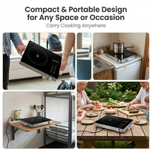 Chefman Premium 2200W Infrared Induction Stove - 3 Cooking Presets, Elegant Crystal Glass, Easy Soft Touch Buttons for Precision Cooking