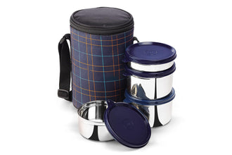 Chefman  Mega Lunch Box, 100% Leak Proof, 4 Stainless Steel Containers with BPA Free Airtight Lids