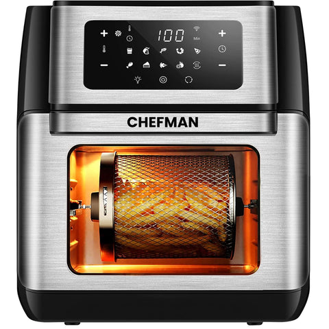 Chefman Air Fryer 12 Liters, 1800W Electric Air Fryer with Tilt Led Digital Touchscreen