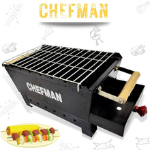 Chefman Charcoal Barbeque Grill Set for Home with 6 Skewers with Gloves