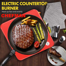 Chefman 1000W Hot Plate Cooktop Grill: Shockproof, Compact, and Efficient Electric Cooking Solution