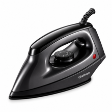 Chefman CURV Dry Iron 1000W with Non-Stick Coated Soleplate, Adjustable Temperature Control, Lightweight Body, 360° Swivel Cord & Power Indicator for All Fabrics | Black