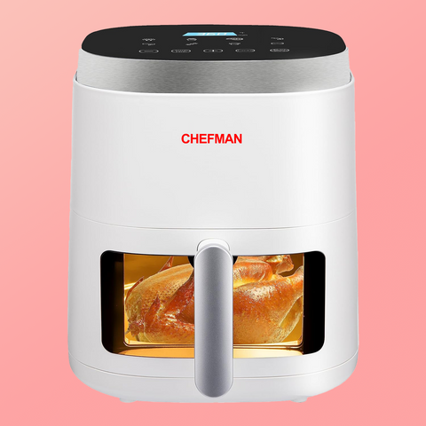 Air Fryer for Home with Transparent Cooking Window,Touch Control Temp & Timer