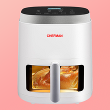 Air Fryer for Home with Transparent Cooking Window,Touch Control Temp & Timer