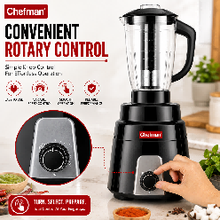 Chefman 1000W Juicer Mixer Grinder with 4 Jars, Stainless Steel Grinding Jars, Juicing, Blending, Dry & Wet Grinding, Chutney Making, Rotary Control